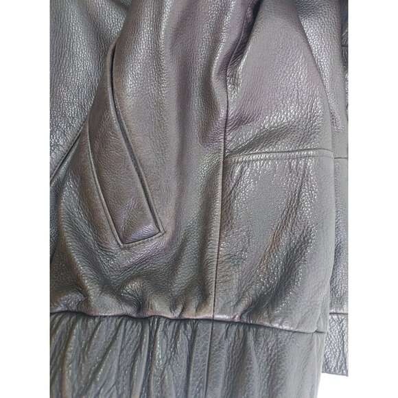 Eddie Bauer Men's Leather Jacket L Brown Genuine Leather Distressed - Picture 9 of 16